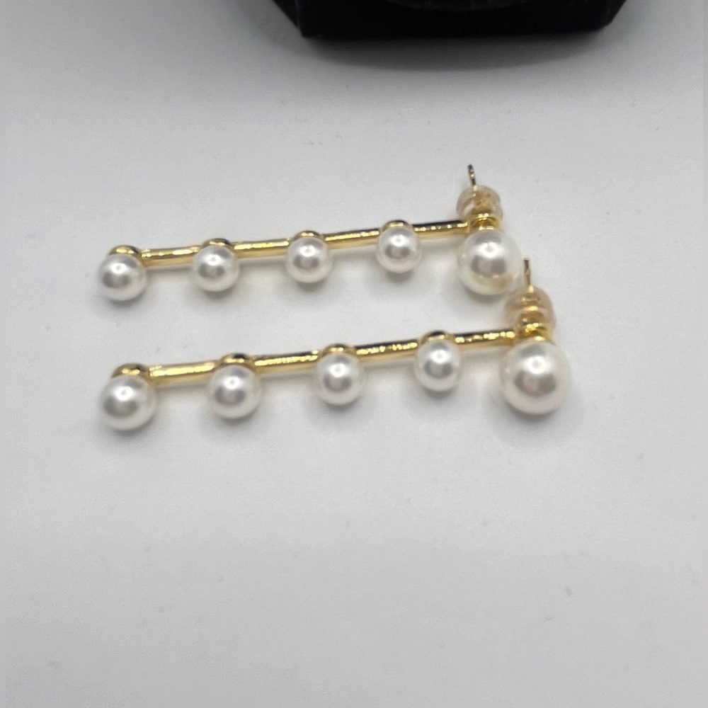 Bb Lila Pearl & Gold Earrings